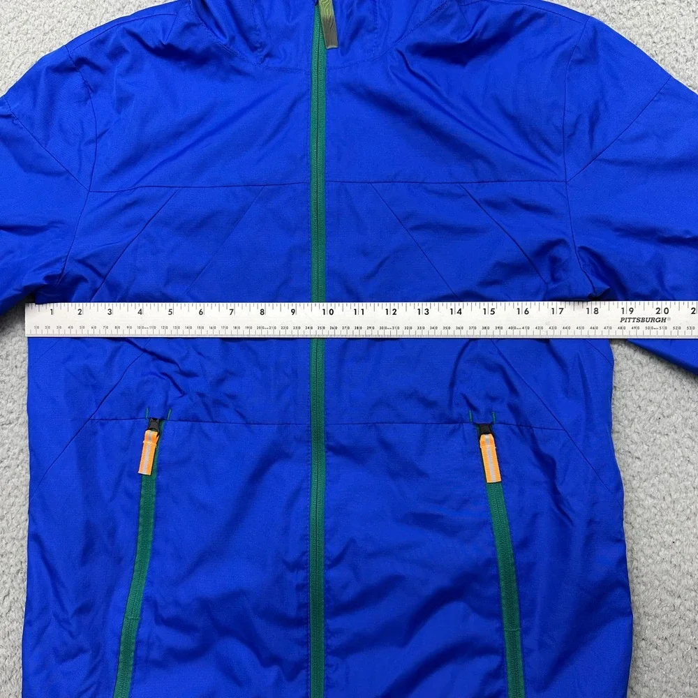 Champion C9 R1402 Youth Large 12/14 Lightweight‎ Blu/ Green Zip Up Hooded Jacket